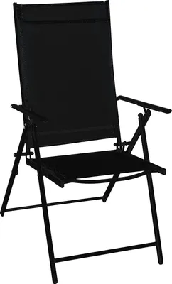 Produktbild von Gartensessel Klappsessel Stahl anthrazit + Textilgewebe schwarz, 2-er Set