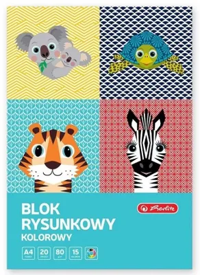 Produktbild von Zeichenblock A4/20K Farbe Cute Animals (10 Stück)