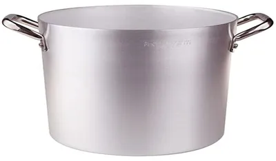 Aluminium-Vorratsbehälter Ø 46 cm, 2 Griffe, silber