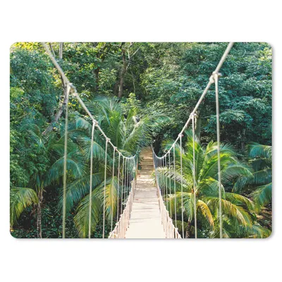 Produktbild von MuchoWow® Mauspad Mousepad Dschungel - Palme - Brücke - Natur - Pflanzen 23x19 cm - Mousepads - Maus Mat - Pad - Mausunterlage - Schreibtischunterlage - Mauspad
