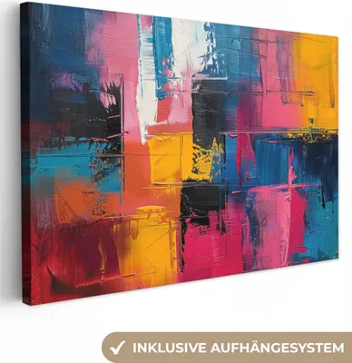 Obrázok produktu pre MuchoWow® - Obraz na plátne - Maľba - Umenie - Moderné - Abstraktné, nástenná maľba, nástenné dekorácie, obývacia izba, 90x60cm