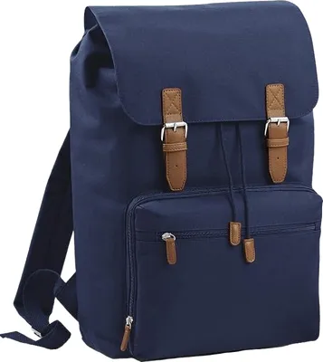 Immagine prodotto di BagBase BG613 | Zaino/zaino per laptop vintage | 30 x 46 x 17 cm - Colore: French Navy - Dimensioni: 30 x 46 x 17 cm