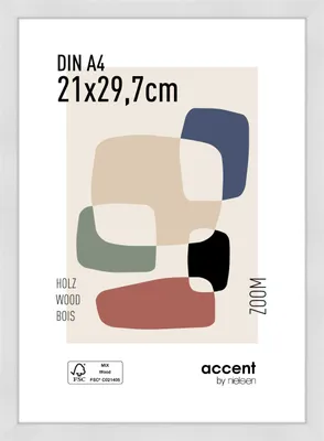Produktbild von accent by nielsen Holz Bilderrahmen Zoom, 21x29,7 cm (A4), Weiß