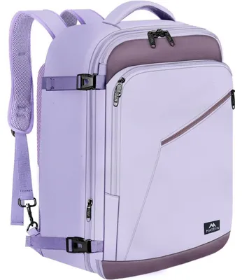 Productafbeelding van Grote reistassen, 50 liter, uitbreidbaar tot 55x35x25 cm, lichtpaarsgrijs, waterafstotend, geschikt als handbagage