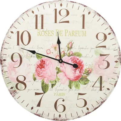 Image de Horloge murale vintage Fleur 60 cm