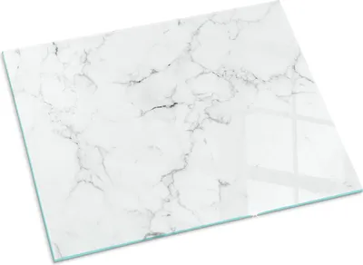 Produktbild von Marmormuster mit Aderung – Glasbodenplatte für – Kaminofen – Kaminplatte Glas – Schutzglas – Funkenschutzplatte –Glasbodenplatte Feuerfeste – Hitzeschutzplatte – Bodenschutz aus Glas – 80x60 cm