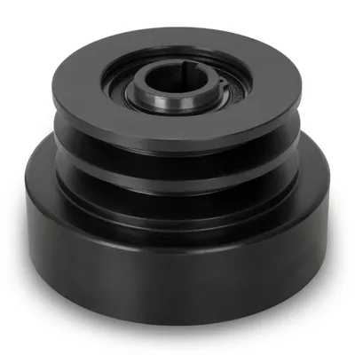 Image de Embrayage centrifuge double EBERTH Arbre de 25mm pour courroies trapézoïdales doubles, rainure de clavette de 7mm, diamètre de poulie de courroie trapézoïdale 58mm, largeur de rainure intérieure 6mm