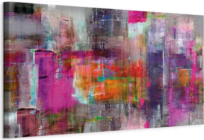 Produktbild von Italienischer Leinwand Leinwandbild - Land of Colors 135x45 cm Abstrakt a-A-0217-b-c