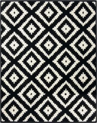 Zdjęcie produktu dla Nowoczesny czarno biały dywan do salonu 120x160cm