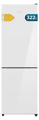 Image de Cecotec Réfrigérateur Combiné Total No Frost 322L Bolero CoolMarket Combi 322i White Glass E. 185,5cm de Hauteur, 59