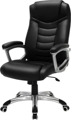 Produktbild von r Design-Manager-Bürostuhl - Kunstleder - strapazierfähig - schwarz