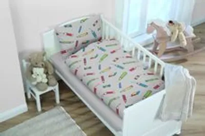 Produktbild von Pościel dziecięca kolorowe kredki 100 x 135 cm 100% bawełna