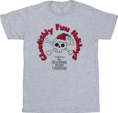Produktbild von Disney - "The Nightmare Before Christmas Ghoulishly Fun Holidays" T-Shirt für Herren BI51541 (S) (Grau)