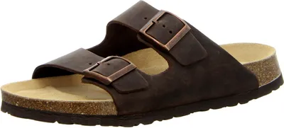 Produktbild von Natural Sense Damen Hausschuhe Pantolette Sandale Leder braun 1152528, Schuhgröße:40 EU