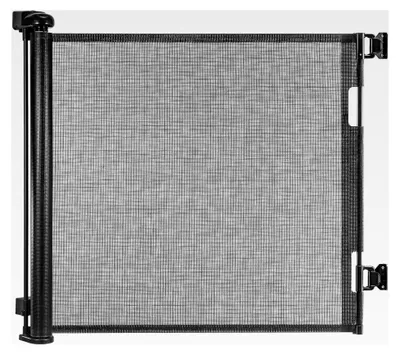 Produktbild von Einziehbare Baby-/Kleinkind-Tür, Sicherheitszaun für Innen- und Außenbereiche (Schwarz, 140CM)