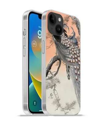 Produktbild von MuchoWow® Handyhülle Schutzhülle Hülle für Apple iPhone 14 Plus - Soft case Pfauenfedern - Pfau - Vintage Silikon Softcase Handy Hülle - Abbildung