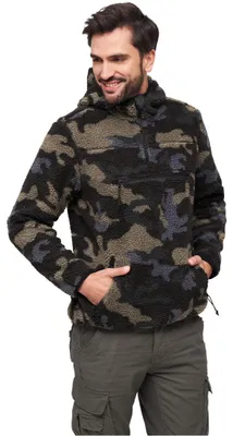 Immagine prodotto di Brandit - Maglione da lavoro Teddyfleece Troyer camo scuro - 7XL