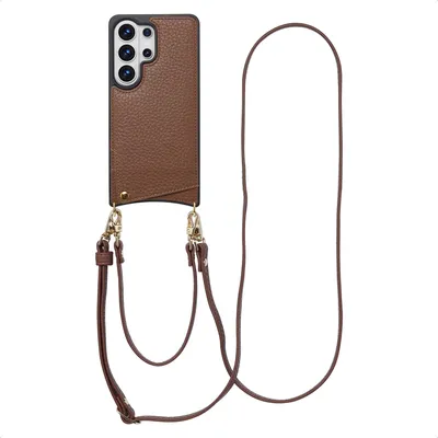 Produktbild von Selencia Nova HandyHülle mit Kordel und Kartenhalter Samsung Galaxy S26 Ultra - Mocha Brown