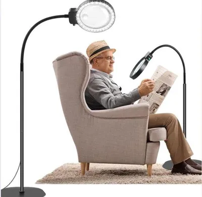 Obrázok produktu pre LED lampa 2 v 1 s priblížením a HD objektívmi 5×/10×, 36 LED diód s nastaviteľnou jasnosťou, otočný vypínač, flexibilné rameno s rozsahom 360°, nastaviteľná výška