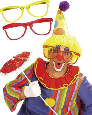 Produktbild von Riesige Clownsbrille Karneval gelb -