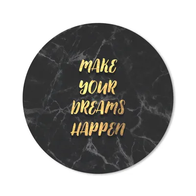 Produktbild von MuchoWow® Mauspad Mousepad Zitate - Traum - Gold - Marmor 50x50 cm - Mousepads - Maus Mat - Pad - Mausunterlage - Vinyl