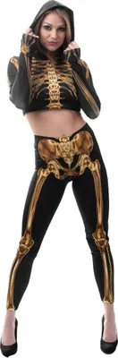 Produktbild von Golden Bones Skelettkostüm Größe: L-XL