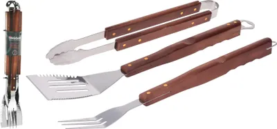 Zdjęcie produktu dla Koopman Metalowe przybory do grillowania z drewnianą rączką