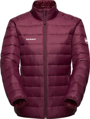 Dunkelrote Mammut Crag IN Jacket Women mit Stehkragen und durchgehendem Reißverschluss