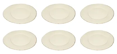 Produktbild von 6er Set Speiseteller LASTRA BIANCO D. 30cm weiß Keramik Virginia Casa