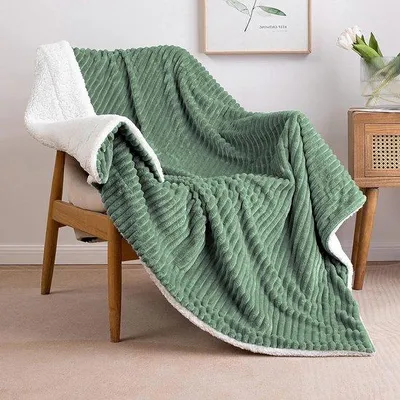 Productafbeelding van Polyester fleece deken, 150 x 200 cm, lichtgroen