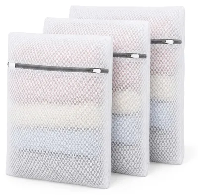 Waschbeutel 3er-Set, 30 x 40 cm, Wäschenetz für Unterwäsche