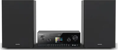 Produktbild von Grundig CMS 5000 BT, Heim-Audio-Mikrosystem, Schwarz, Vorderseite, 100 W, 3-Wege, DAB+, FM