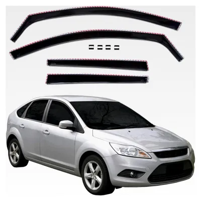Produktbild von GP Windabweiser für Focus 2, Limousine, Schrägheck 2005-2010, Schwarz, Getönt, Set 4-teilig, Aerodynamisch