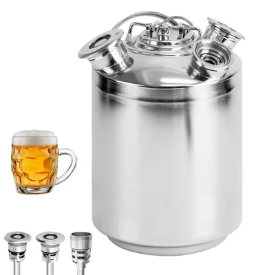 Bierreinigungsfass 10 l, 3 Speere, Edelstahl, inkl. A/S/G