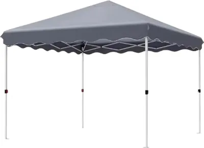 Image de Pavillon 3 x 3 m – Pergola – Pavillon – Tente de réception – Tente de plage – Pour terrasse, fête et jardin – Dépliable – Gris
