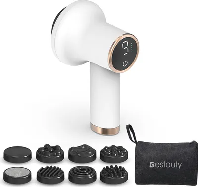 Obrázek produktu pro Nejlepší přístroj na formování postavy pro domácnost, masážní přístroj na celulitidu, dobíjecí přístroj na spalování tuků s 8 vyměnitelnými masážními hlavicemi, dotykové ovládání, 9 nastavitelných úrovní intenzity, nabíjení přes typ C