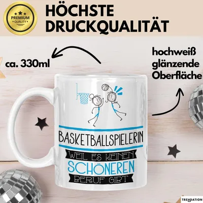 Produktbild von Basketballspielerin Weil Es Keinen Schöneren Beruf Gibt Tasse Geschenk für Eine Basketballspielerin Lustig (Weiß)