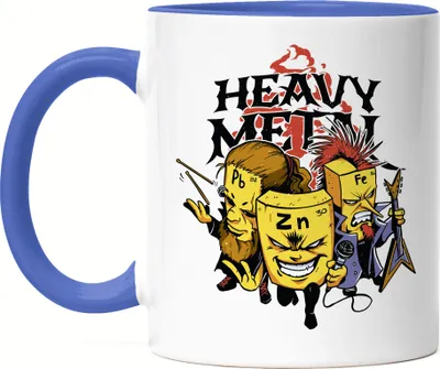 Produktbild von Heavy Metal Tasse Blau Chemie Chemiker Naturwissenschaft Experiment Reagenzglas Glass Formel Periodensystem