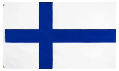 Produktbild von Printwear - Fahne, Polyester, Finnland LT3191 (150 cm x 90 cm) (Weiß/Blau)