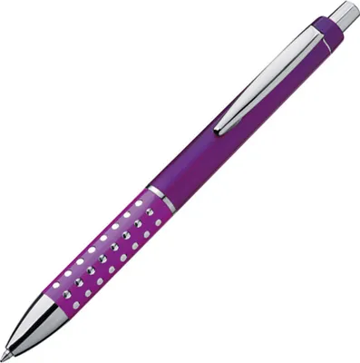 Produktbild von 10 Kugelschreiber / "Glitzer" / Farbe: lila