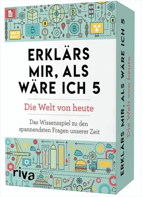 Obrázek produktu pro riva Verlag Erklärs Mir, als wäre ich 5 - Die Welt von Heute: Das Wissensspiel zu den spannendsten Fragen unserer Zeit