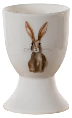 Produktbild von Clayre & Eef Eierbecher 40 ml Beige Braun Porzellan Kaninchen