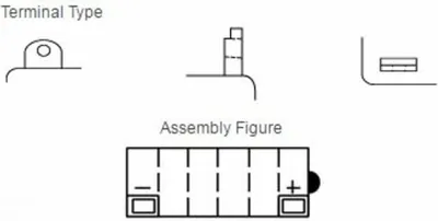 Image de Batterie plomb/acide YUASA sans pack d'acide - 12N9-3B