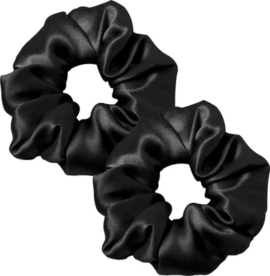 Image de LILYSILK Boucles d'oreilles en soie Femmes Support queue de cheval Bandeau noir 2pcs