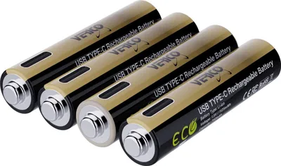 Image de Verico LoopEnergy 4-Pack AAA PRO - Batterie rechargeable USB-C AA 1125mWh - Batterie - Micro (AAA)