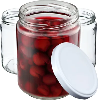 Produktbild von KADAX Einmachgläser mit Deckel "Maki", Marmeladengläser, Einweckgläser, 540 ml, Weiß, 24 Stück