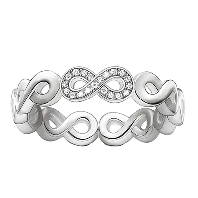 Produktbild von D-TR0003-725-14-52 Band-Ring Infinity mit Diamanten D-TR0003-725-14 Thomas Sabo