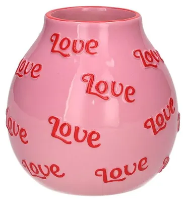 Produktbild von Gift Company Artisan Vase Love S rosa/rot 14,3cm