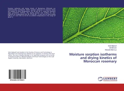 Produktbild von Moisture sorption isotherms and drying kinetics of Moroccan rosemary