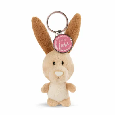 Produktbild von NICI Messenger Hase Schlüsselanhänger, mit Anhänger Alles Liebe, Schlüssel Anhänger, Glücksbringer, 7 cm, 47539